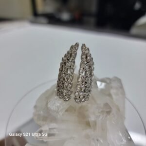 Anillo en oro. Blanco y diamantes alas de angel